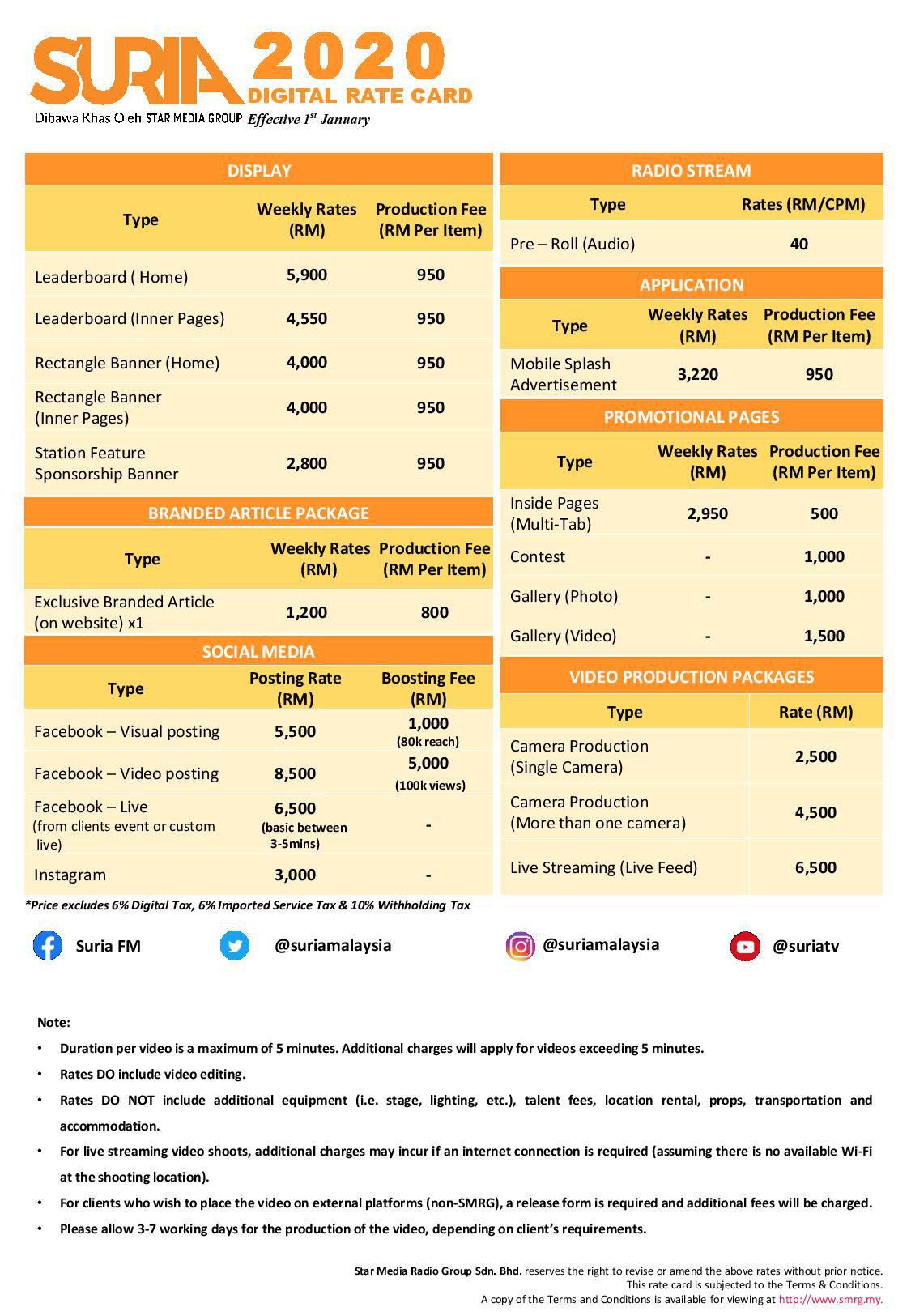 Radio Rate Cards Examples Radio - SMG360